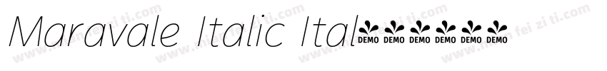 Maravale Italic Ital字体转换